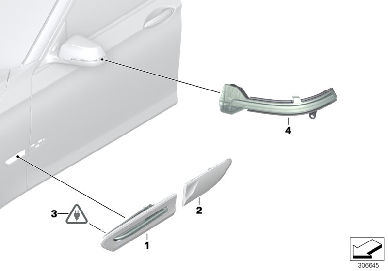 Diagram Additional turn indicator lamp for your BMW