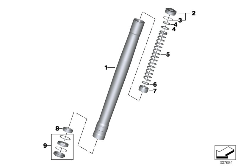 Diagram STANCHION for your BMW R1200R  