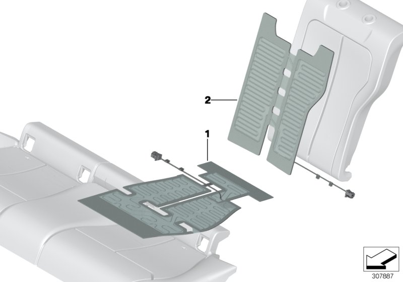 Diagram Electrical components, seat heater, rear for your 2012 BMW M6   