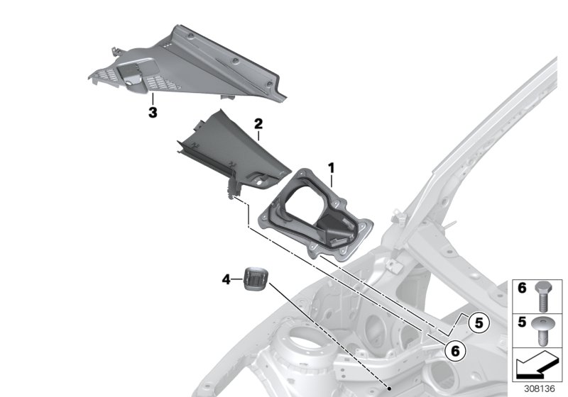 Diagram Various grommets / covers for your 2018 BMW 430i Convertible  
