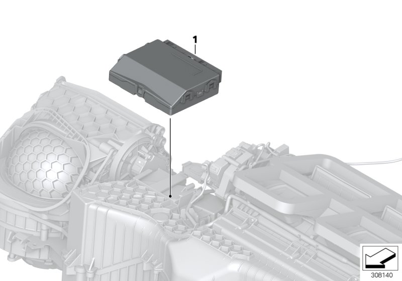 Diagram CONTROL UNIT AIR CONDITIONING SYS. for your BMW