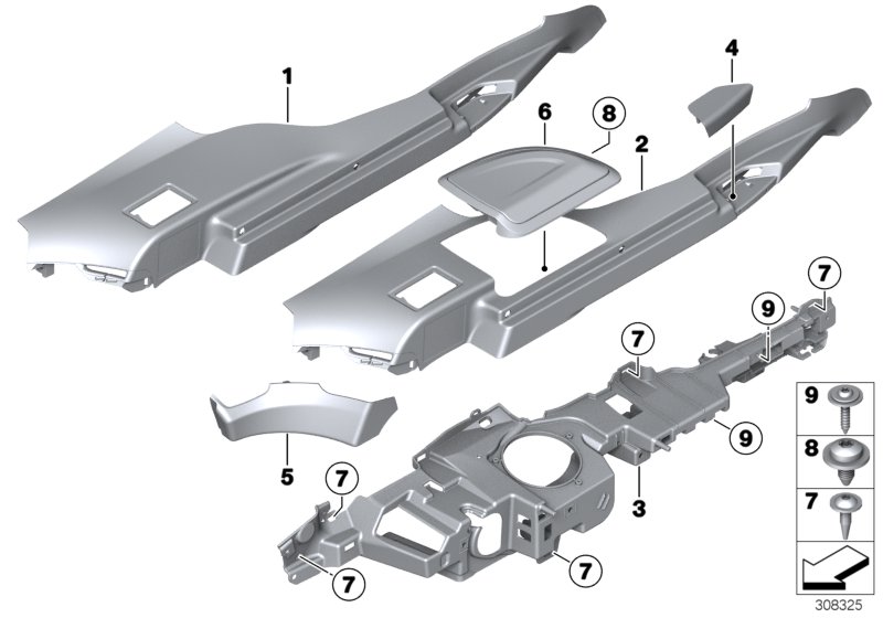 Diagram Trim cover, waist rail, trunk for your BMW