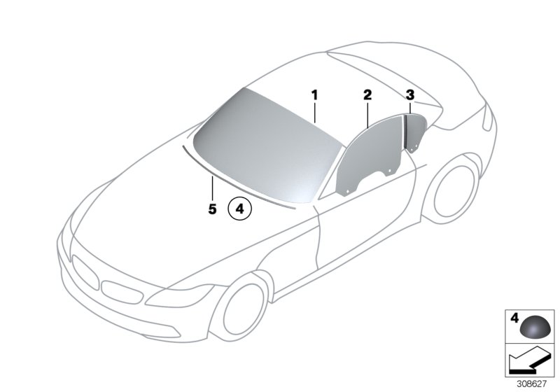 Diagram Glazing for your 2022 BMW X3   