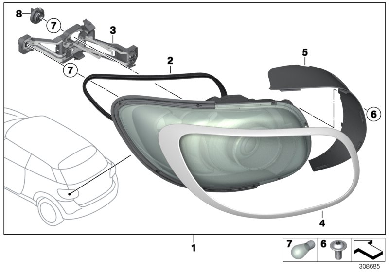 Diagram Rear light for your MINI