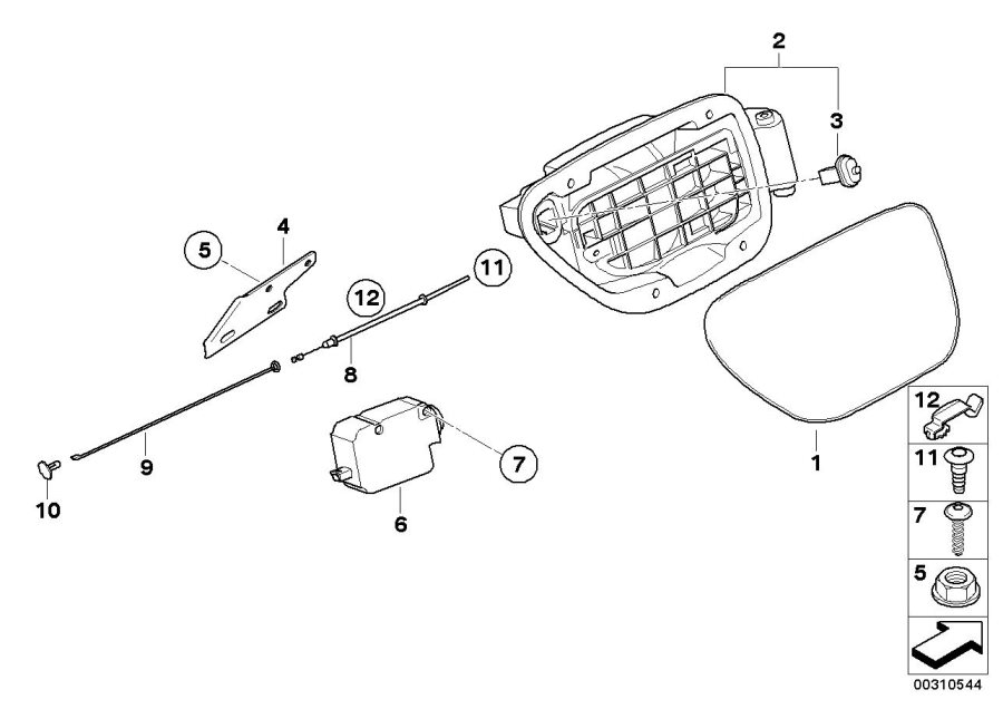 Diagram Fill-in flap for your BMW