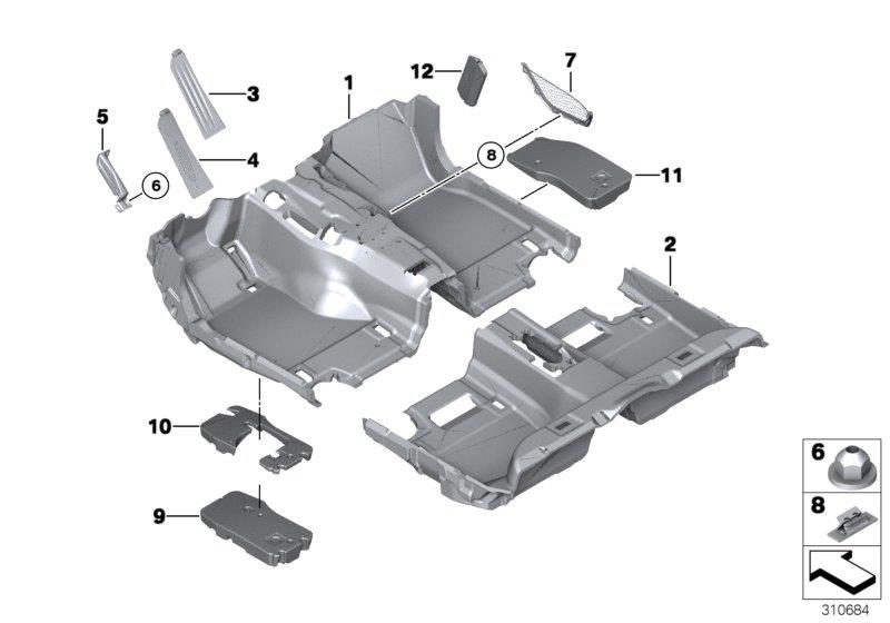 Diagram FLOOR COVERING for your BMW