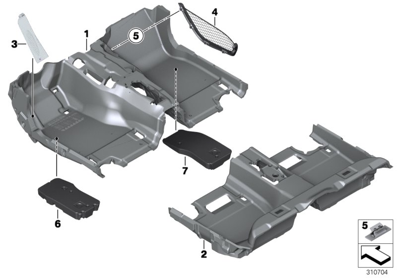 Diagram FLOOR COVERING for your BMW