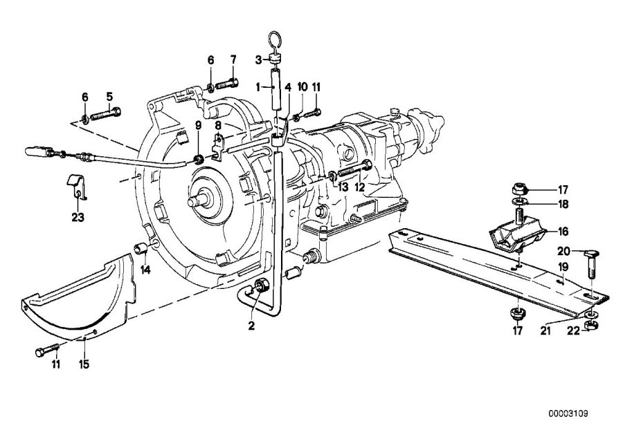 Diagram Gearbox SUSPENSION/MOUNTING for your BMW