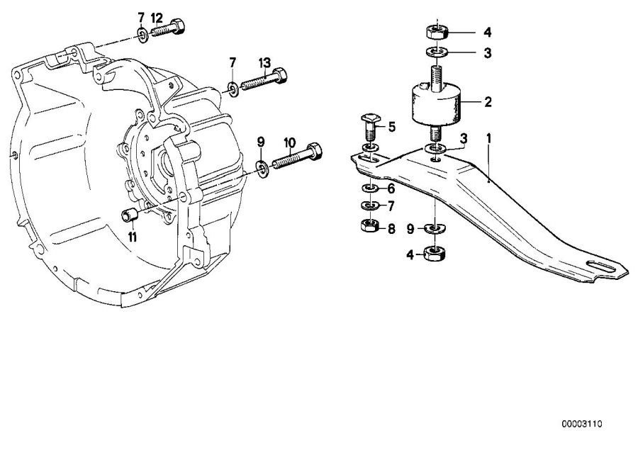 Diagram Gearbox SUSPENSION/MOUNTING for your 2007 BMW M6   