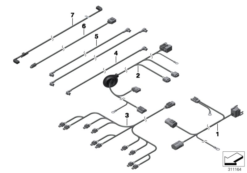 Diagram VARIOUS ADDITIONAL WIRING SETS for your BMW