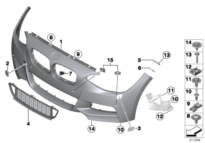 Diagram M Trim, front for your BMW M240i  
