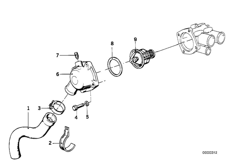 Diagram Cooling SYSTEM-THERMOSTAT/WATER hoses for your 2017 BMW M4 GTS   