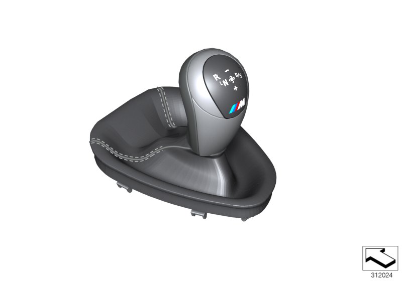 Full size assembly image of Shift lever cover w/ 2-clutch gbox knob (1/1)