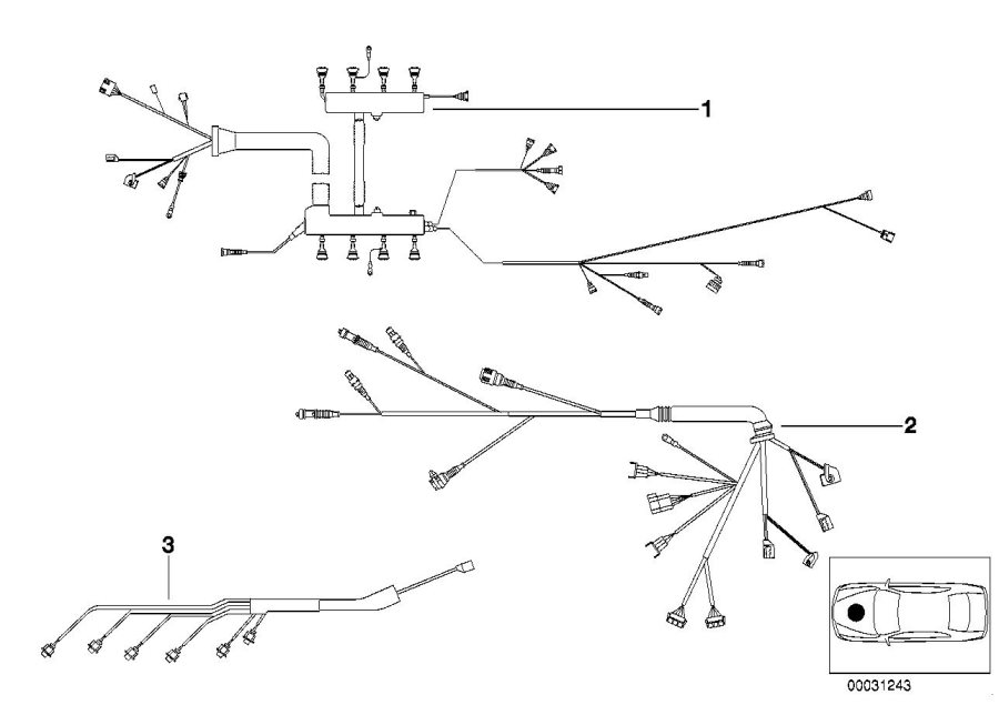 Diagram Engine wiring harness for your 2017 BMW 540i   