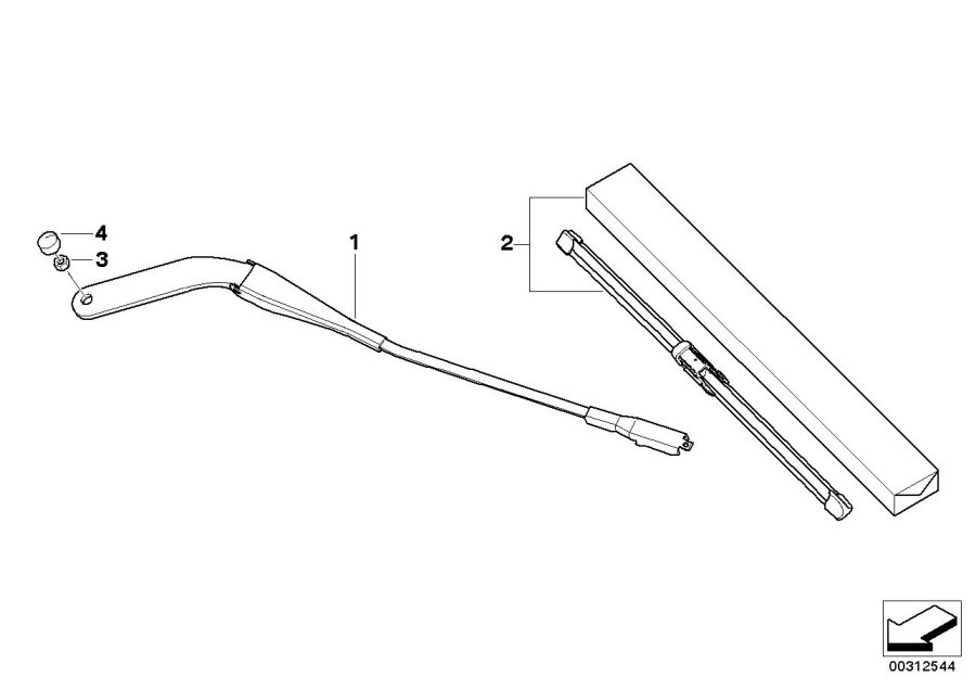 Diagram Wiper ARM/WIPER blade for your BMW