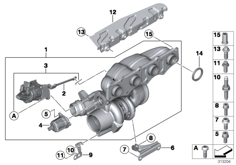 Diagram Turbocharger for your 2014 BMW X6   