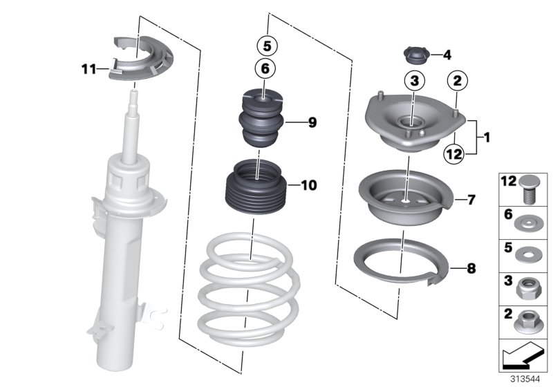 Diagram GUIDE SUPPORT/SPRING PAD/ATTACHING PARTS for your MINI