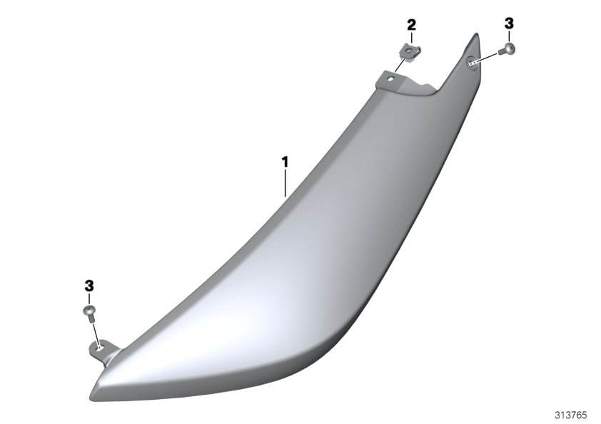 Diagram Trim, side section, rear for your BMW S1000RR  