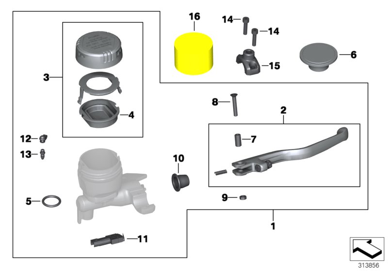 Diagram Handbrake lever for your BMW