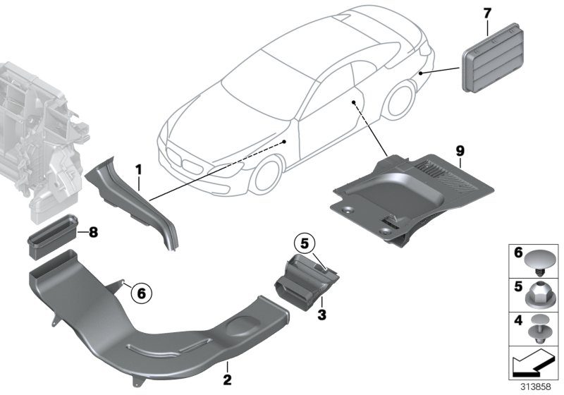 Diagram AIR CHANNEL for your 1988 BMW M6   