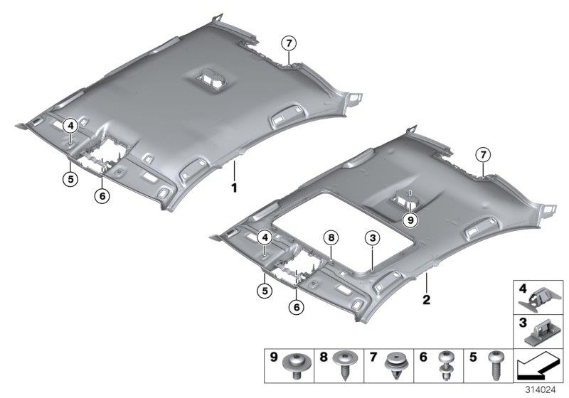 Diagram Headlining for your 2014 BMW Hybrid 5   