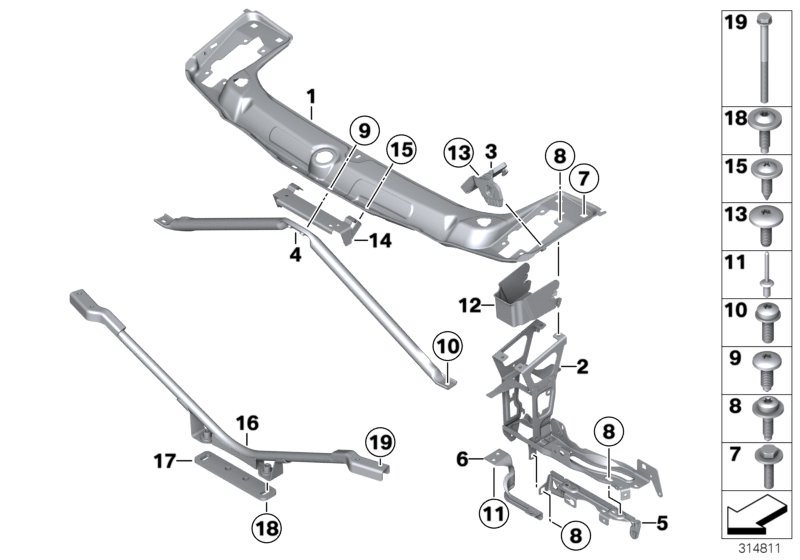 Diagram FRONT PANEL for your 2013 BMW 650iX   