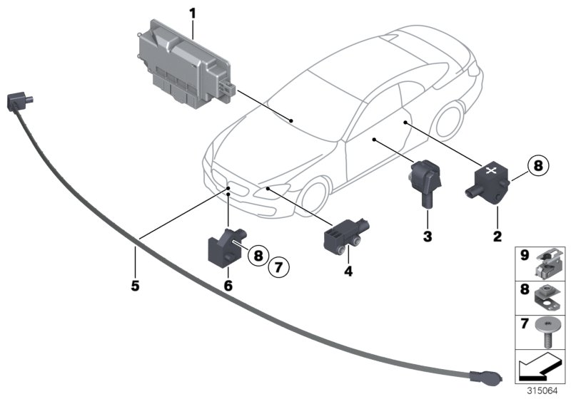 Diagram Electric parts airbag for your 2018 BMW X2   