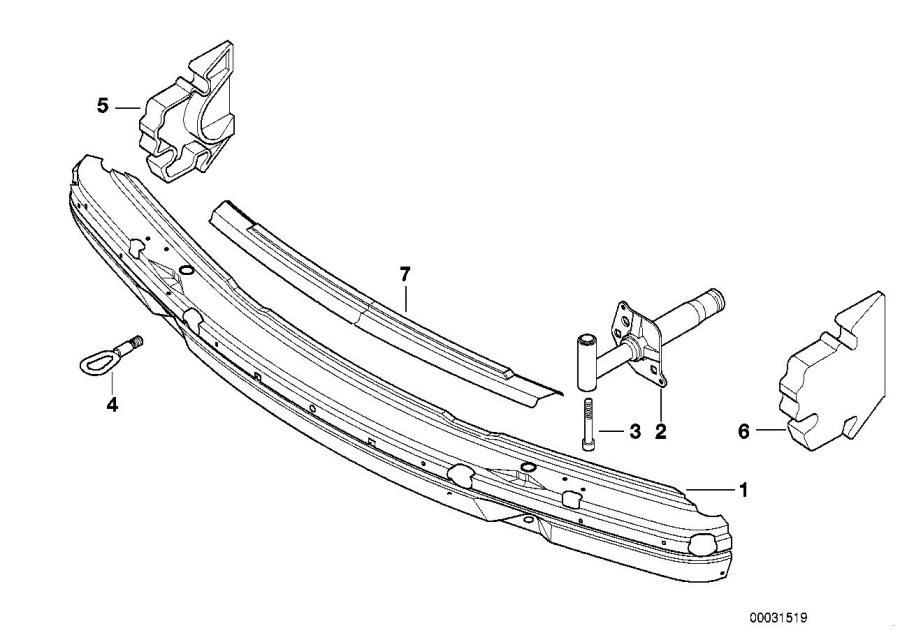 Diagram Carrier, front for your BMW M6  