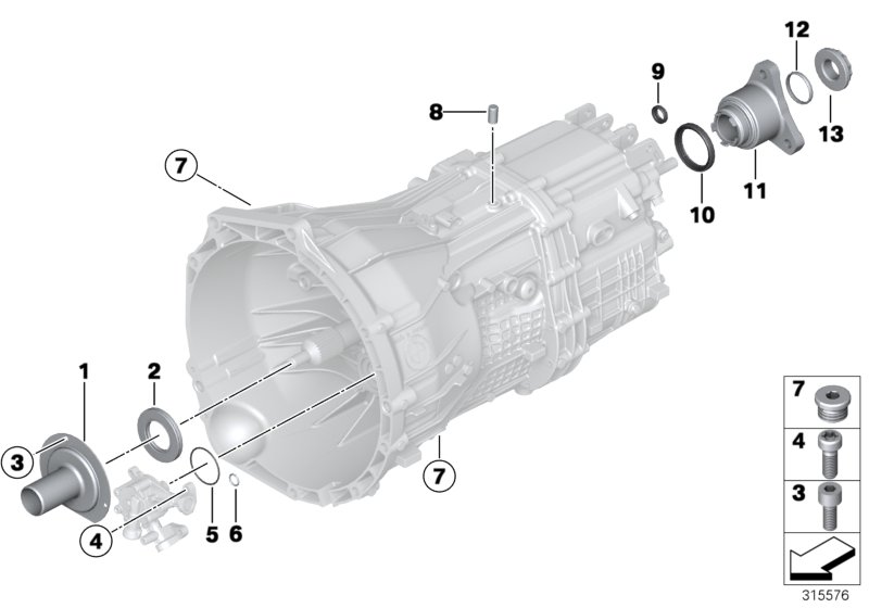 Le diagramme GS6-45BZ/DZ : joints / pces rapportées pour votre BMW