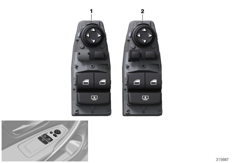 Diagram Window lifter switch, driver"s side for your BMW