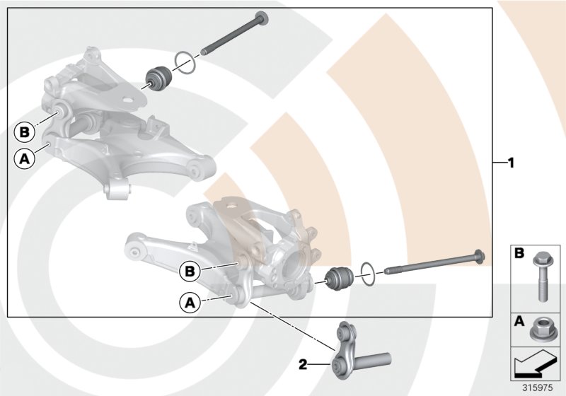 Diagram Repair kit for ball joint for your 2012 BMW M5 Sedan  