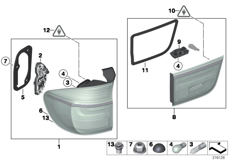 Diagram Rear light for your 1988 BMW M6   