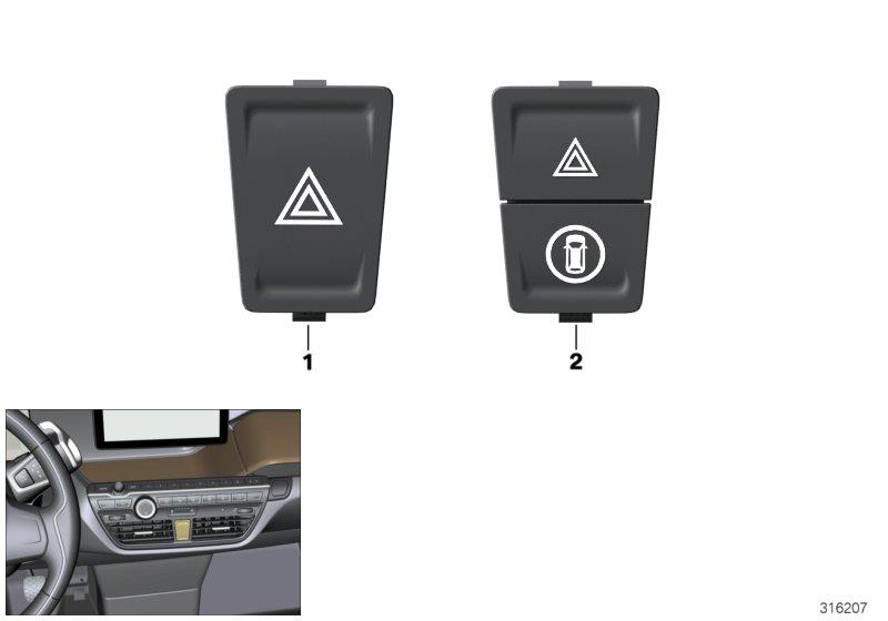 Diagram Switch, warning flashers/Intel. Safety for your BMW