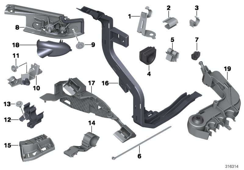 Diagram Cable Harness Fixings for your 2013 BMW
