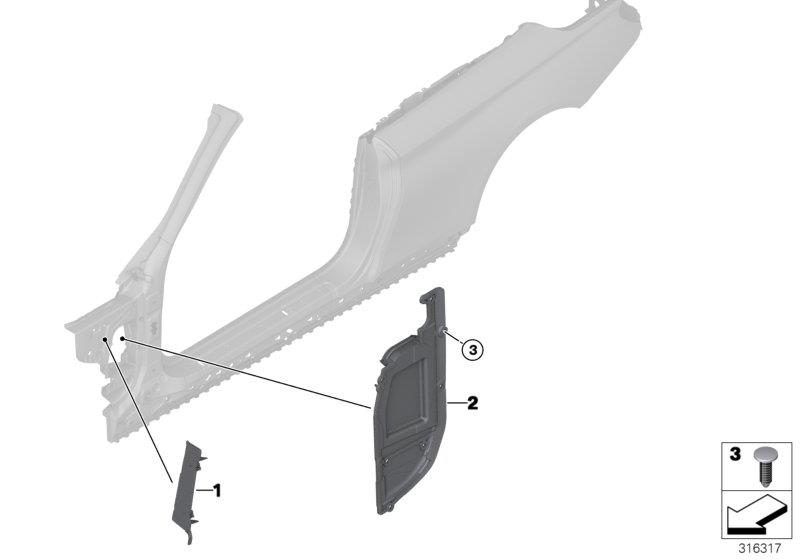 Diagram Cavity shielding, side frame for your 2009 BMW M6   