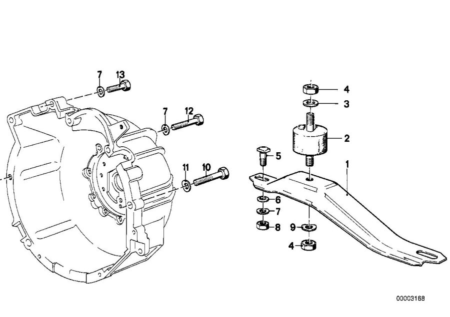 Diagram Gearbox SUSPENSION/MOUNTING for your 2016 BMW X1   