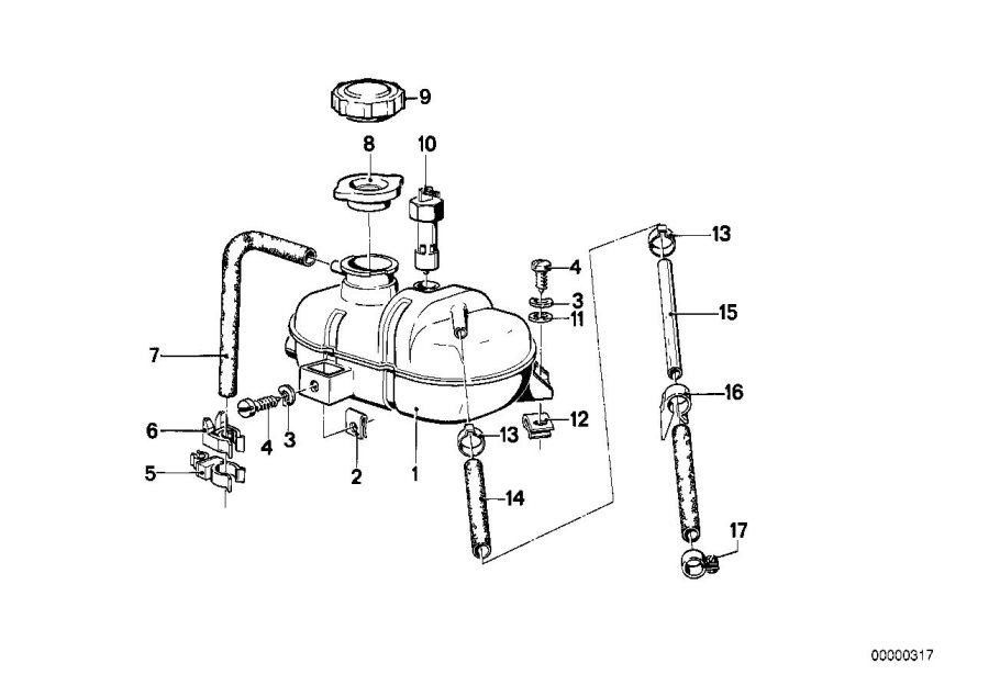 Diagram Expansion tank for your BMW