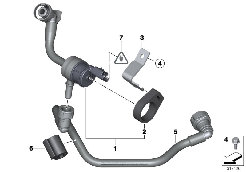 Diagram FUEL TANK BREATHER VALVE for your MINI