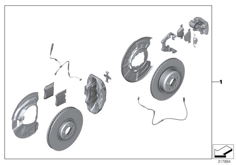 Diagram Sports brake retrofit kit for your 2016 BMW X5   