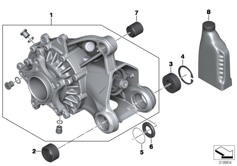 Diagram Right-angle gearbox, rear for your BMW