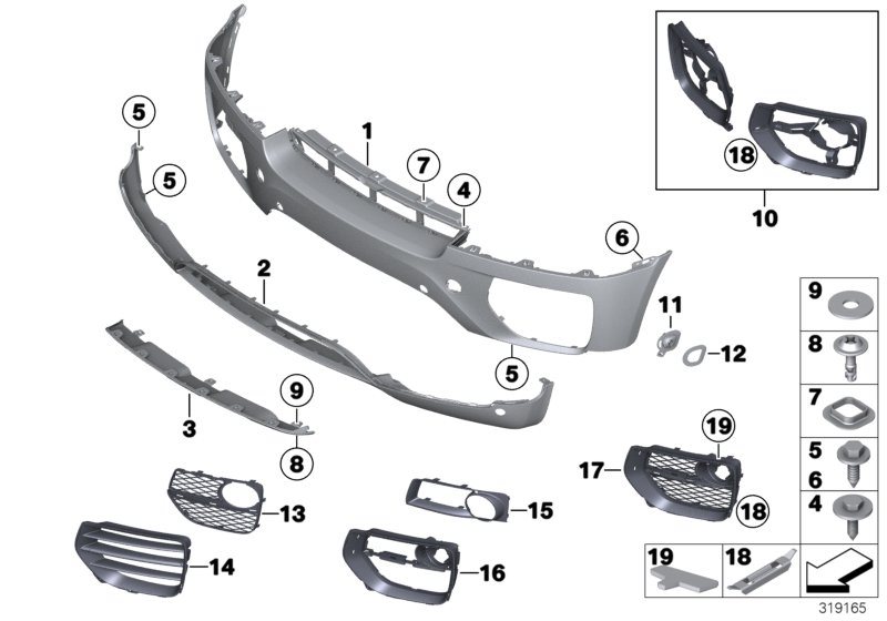Diagram Trim cover, front for your 2011 BMW 750Li   