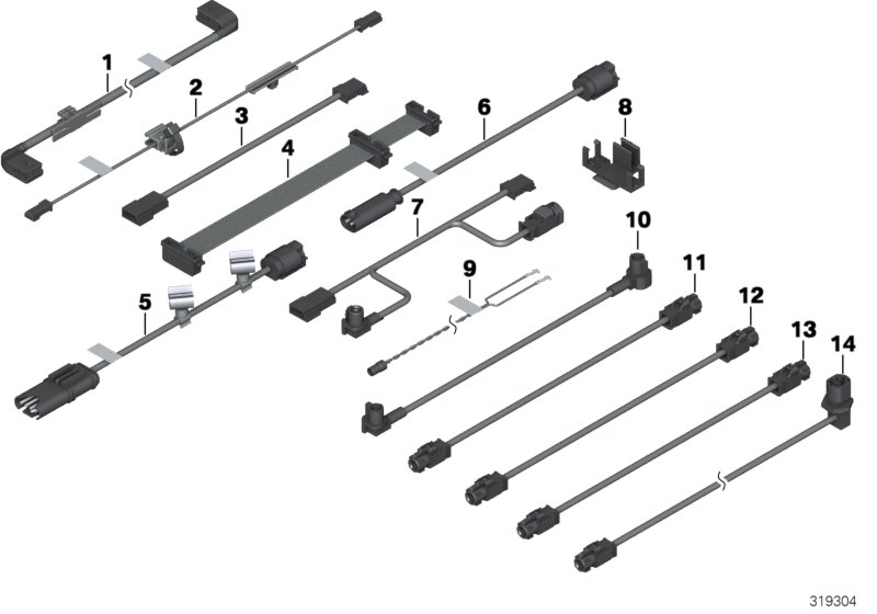 Diagram Various additional wiring sets for your BMW