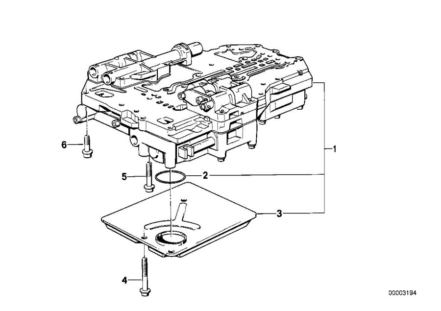 Diagram ZF 4HP22/24-H CONTROL UNIT+ATTACH.PARTS for your 1995 BMW 530i   