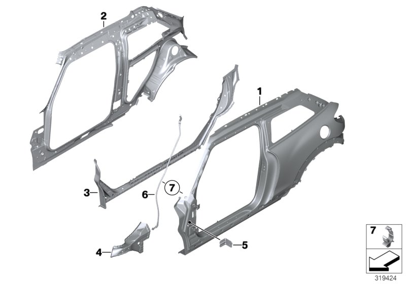 Diagram Body-side frame for your MINI