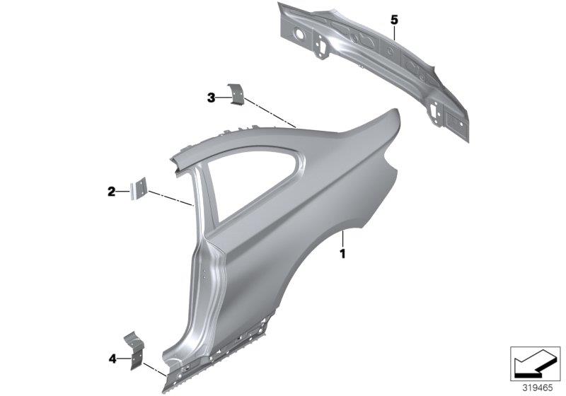 Diagram SIDE PANEL/TAIL TRIM for your 2017 BMW 230iX   