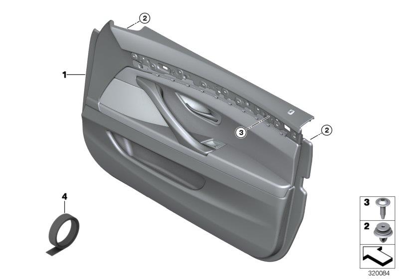 Diagram Door trim panel, front for your 2018 BMW X2   