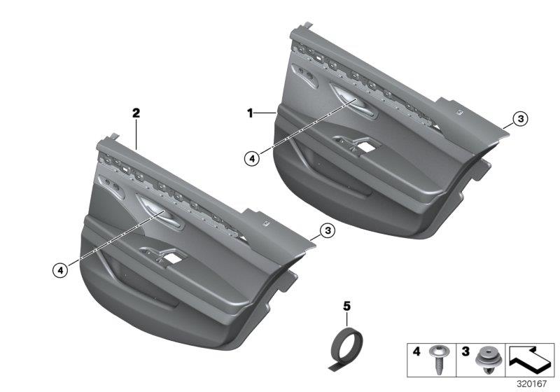 Diagram Door trim, rear for your BMW