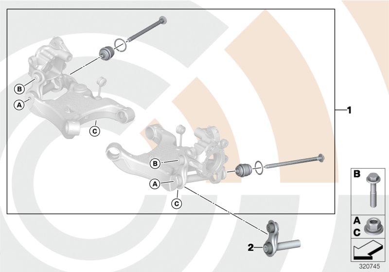 Diagram Repair kit for ball joint for your 2004 BMW 645Ci Coupe  