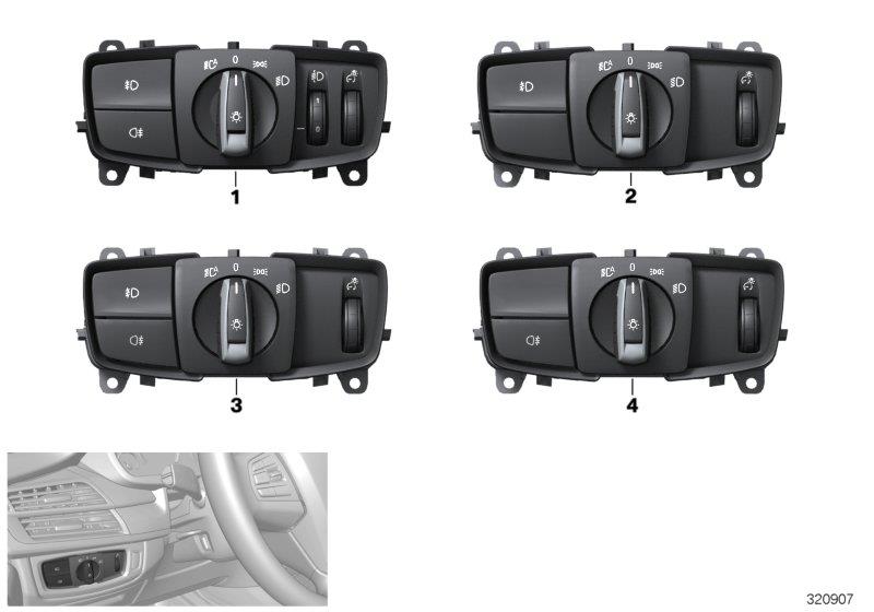 Diagram Switch Control element light for your BMW