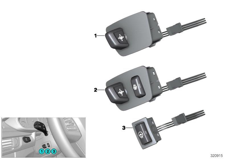 Diagram Switch, steering column adjust/heater for your BMW